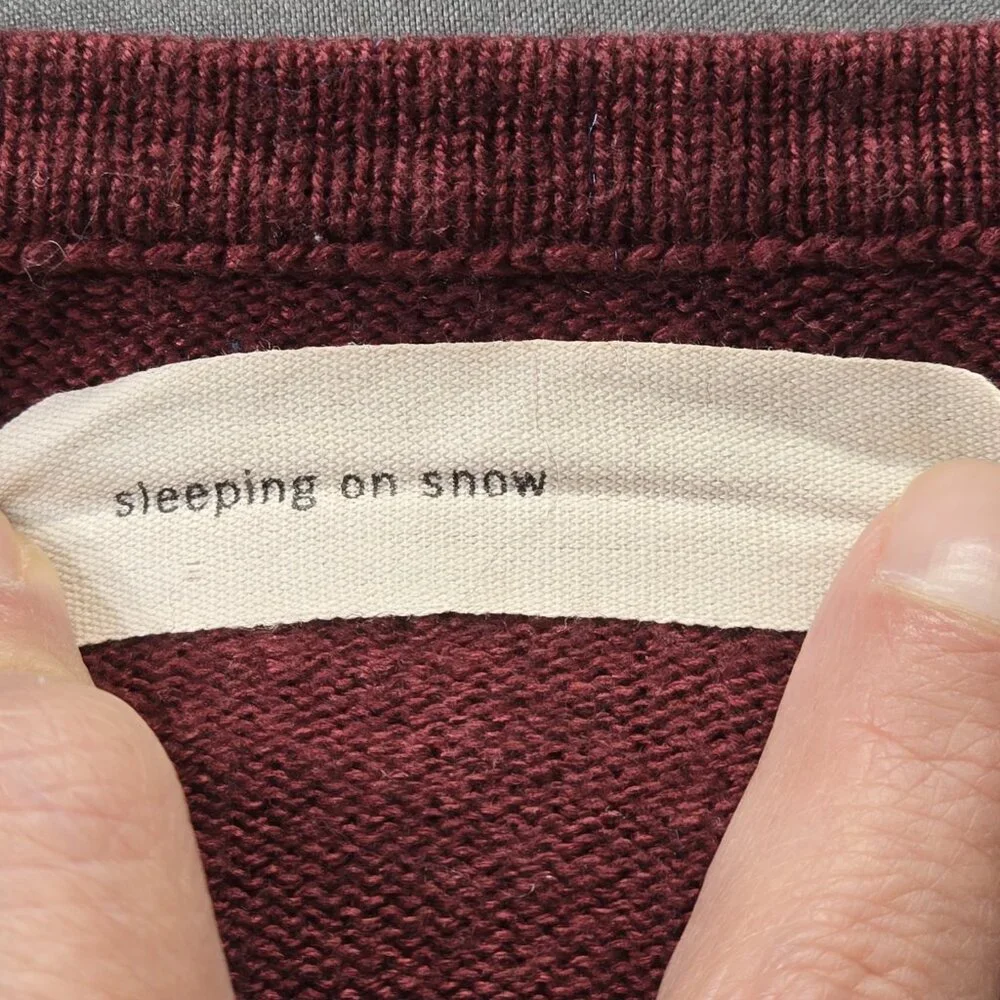 Anthropologie Cardigan S Sleeping On Snow Burgund EmbellishedSweater Angora